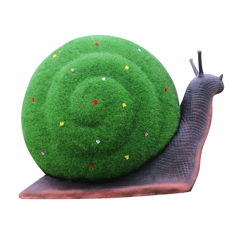 

Outdoor simulation green plant snail elephant sculpture ornament panda animal ornament garden lawn kindergarten decoration