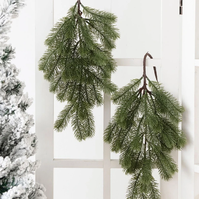 

Artificial Plant Pine Needle Plastic Hotsale Christmas Tree Hangings Wreath Home Outdoor Garden arch Diy Scrapbook Wedding Decor