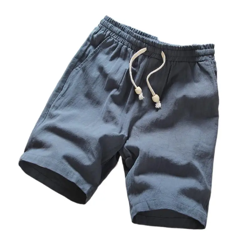 

2025 летние мужские повседневные пляжные праздничные шорты, мужские удобные мягкие шорты из хлопка и льна, молодежные 10 цветов, большие размеры M-7XL