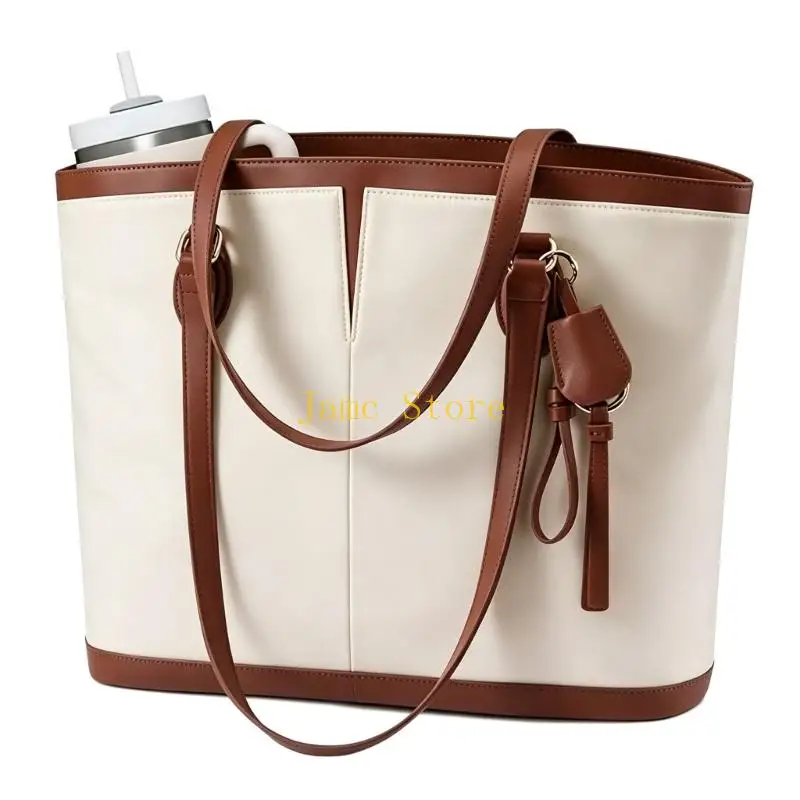 LX0B Elegant Laptop Bag For Women With Water Bottle Pockets And Padded Compartment