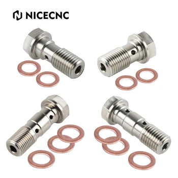 1x Śruba Banjo pojedynczego przewodu hamulcowego M10 x 1,0 M10 x 1,25 Skok motocyklowy Przewód olejowy hamulca Przewód hamulcowy Podwójna pojedyncza śruba Banjo