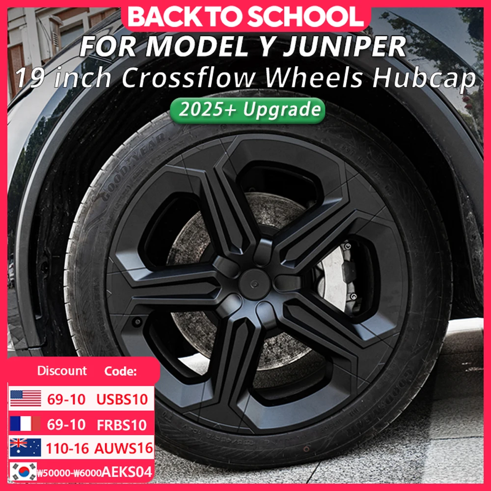 

4PCS 2025 Hubcap for Tesla Model Y Juniper Wheel Cover 19 inch Performance Crossflow Wheel cap tools Replacement Car Accessories