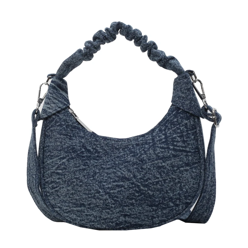 Denim Sewing Thread Women\'s Shoulder Bags Ladies Bags on Sale 2024 High Quality New Solid Composite Bag Hasp Bolsas Femininas