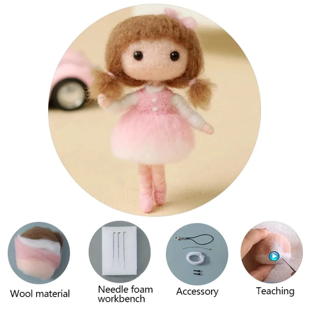 วัสดุกระเป๋าเจ้าหญิง DIY ผ้าขนสัตว์ Felt Kit ที่ยังไม่เสร็จ DIY ตุ๊กตา Felt Kit DIY วัสดุแพคเกจน่ารักน่ารัก