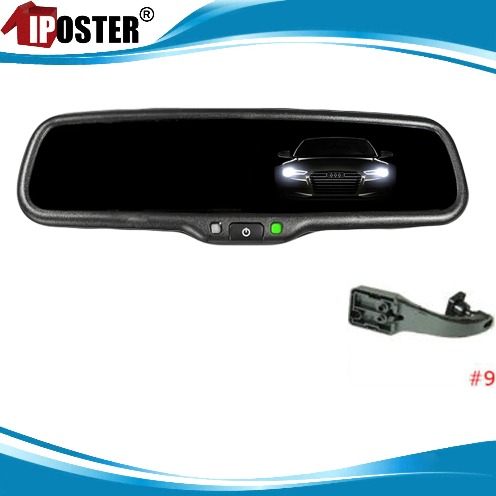 iPoster Electronics Auto Dimming Anti-glare Car Rear View Mirror No9 Bracket For Suzuki Cars