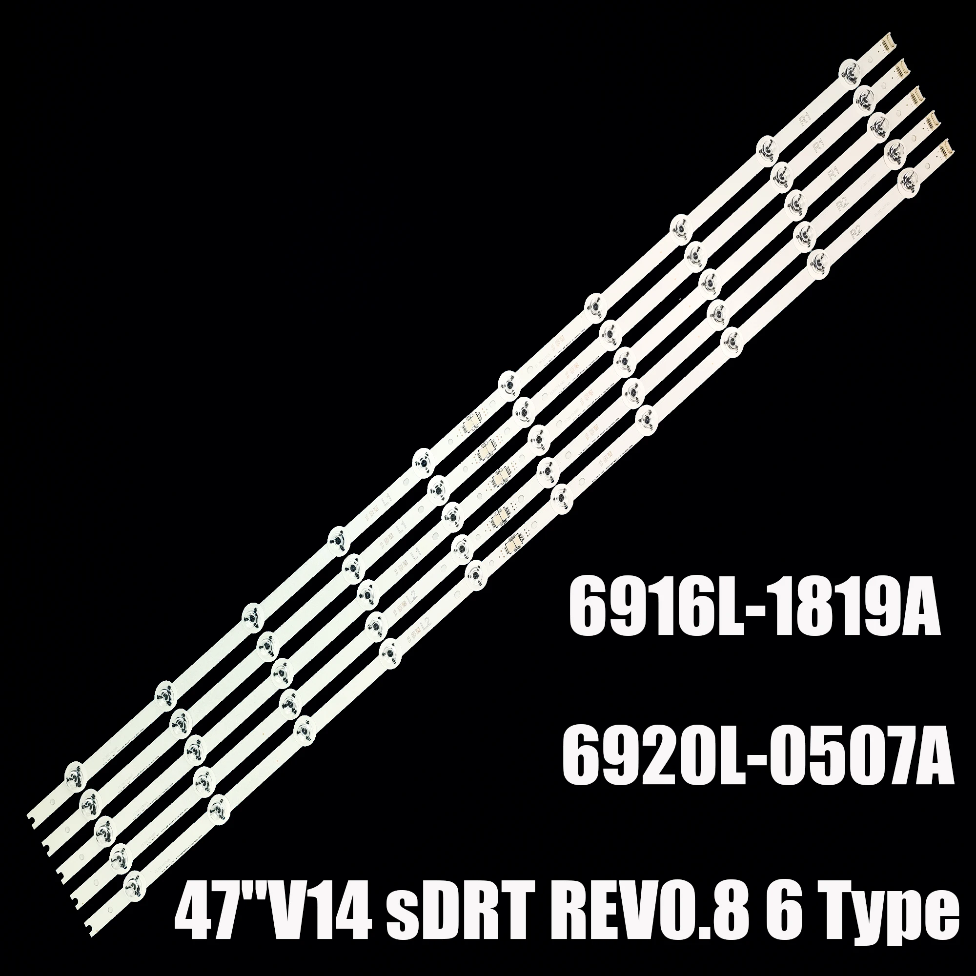 

LED Strip For LG 47" V14 sDRT REV0.8 6920L-0507A 6916L-1819A 6920L-0506A 6916L-1818B 47LB730V 47LB670V 47LB679V 47LB675V 47LB731