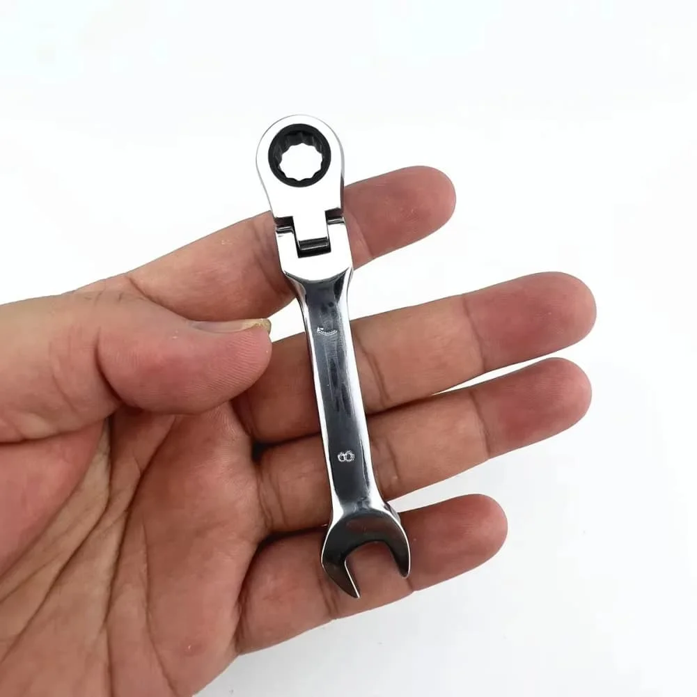 

180 Degree Rotating Ratchet Wrench with 72 Tooth Mechanism and Compact Design - Alloy Steel Construction for Longevity