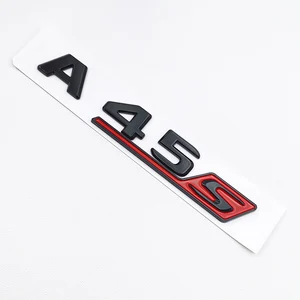 Estrela traseira do carro adesivo para Mercedes Benz, 3D, ABS, preto, logotipo A45S, 4MATIC distintivo, emblema tronco, Mercedes Benz A 45S, AMG W177, acessórios 12 principais vendas painel a45 amg - №2