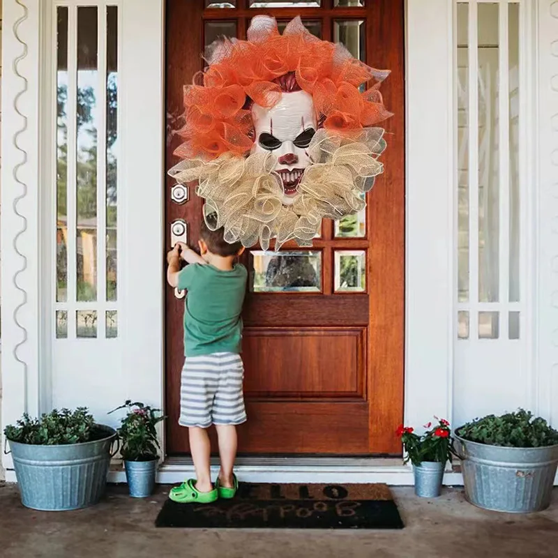 

Halloween Decoration Garland Stephen King's It Door Decoration Wall Hanging Horror Atmosphere Haunted House Decorations Scene Se