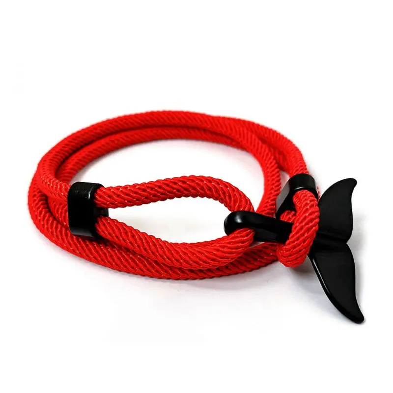 Trendy Bracelet Handmade Whale Tail Rope String Jewelry for Unisex