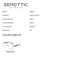 ZENOTTIC (taille M) Lunettes de vue pour femmes en métal avec monture papillon, verres progressifs multifocaux, lunettes de myopie. 2
