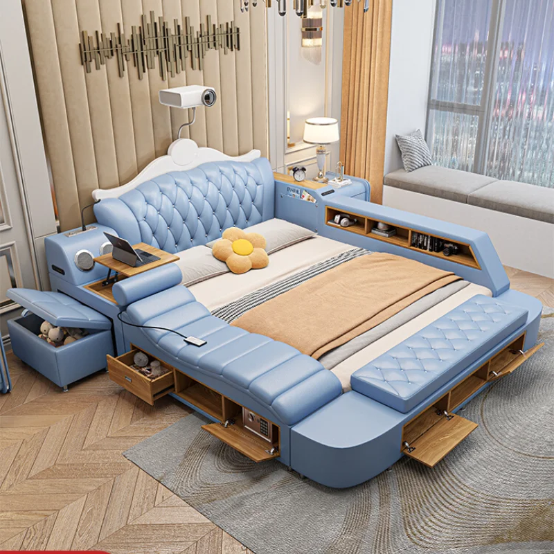 With Drawers Queen Double Bed Storage Luxury King Size Living Room Double Bed Multifunctional Modern Cama De Casal Furniture