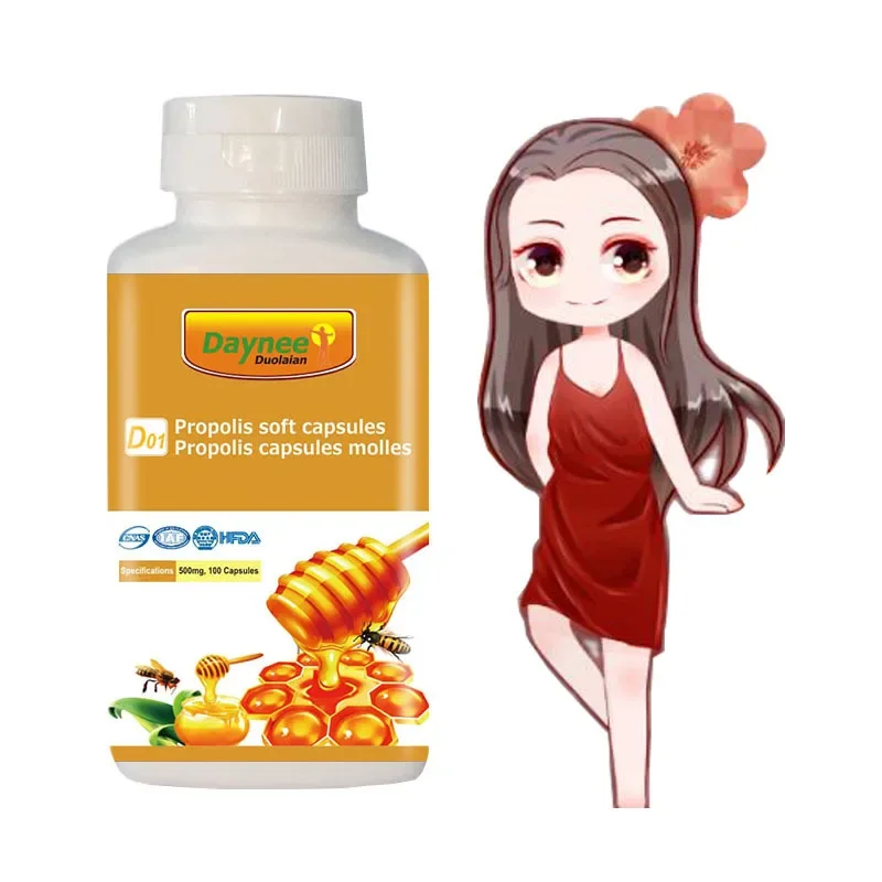 كبسولة Propolis النحل لتخفيف آلام المفاصل ، جيلي ملكي مضاد للأكسدة ، 60 *