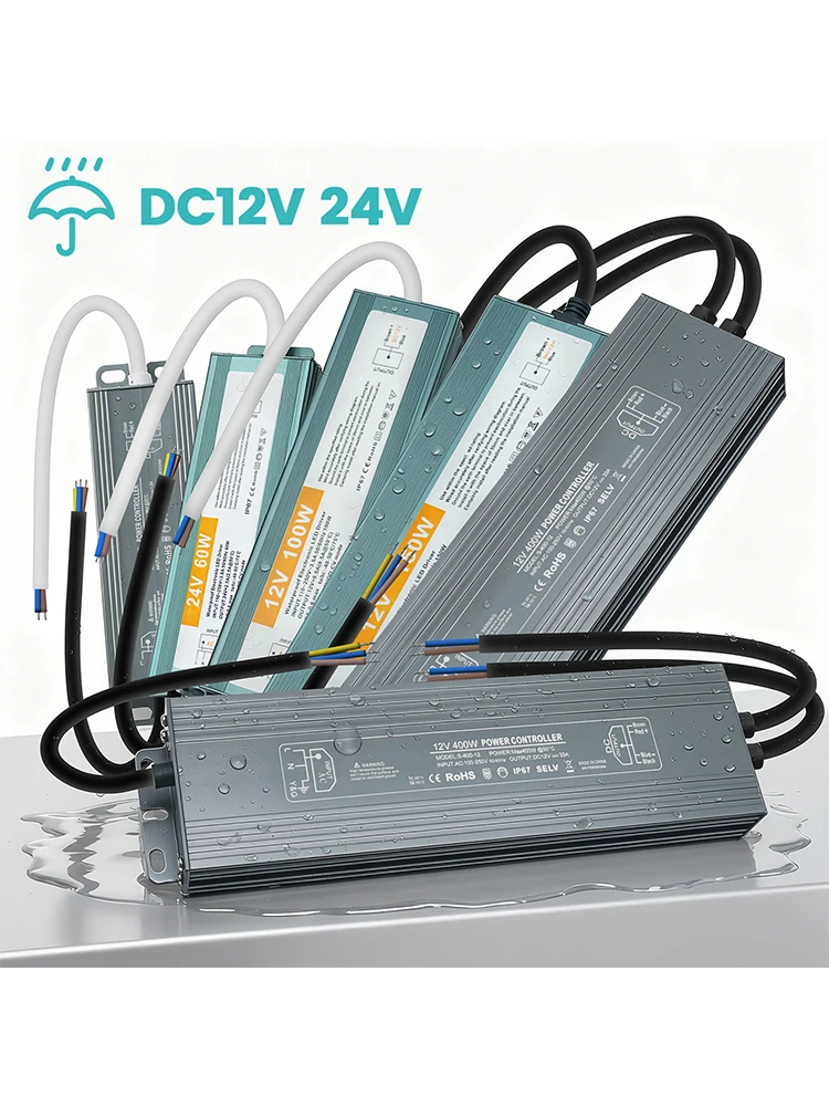 IP67 Waterdichte Outdoor Gebruik Verlichting Transformers AC 110-250V Naar DC 12V 24V 60W 100W 150W 200W 300W 600W LED Driver Voeding - afbeelding 2