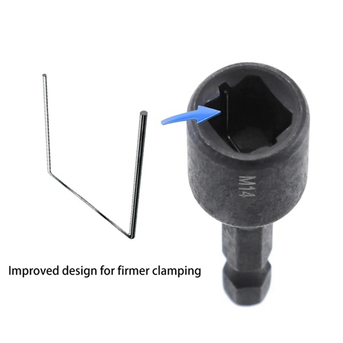 ABNJ 1/4 Hex Shank Thread Tap Socket Adapter -M14 HSS Straight Fluted Screw Tap for Machine Tapping Threading Tool