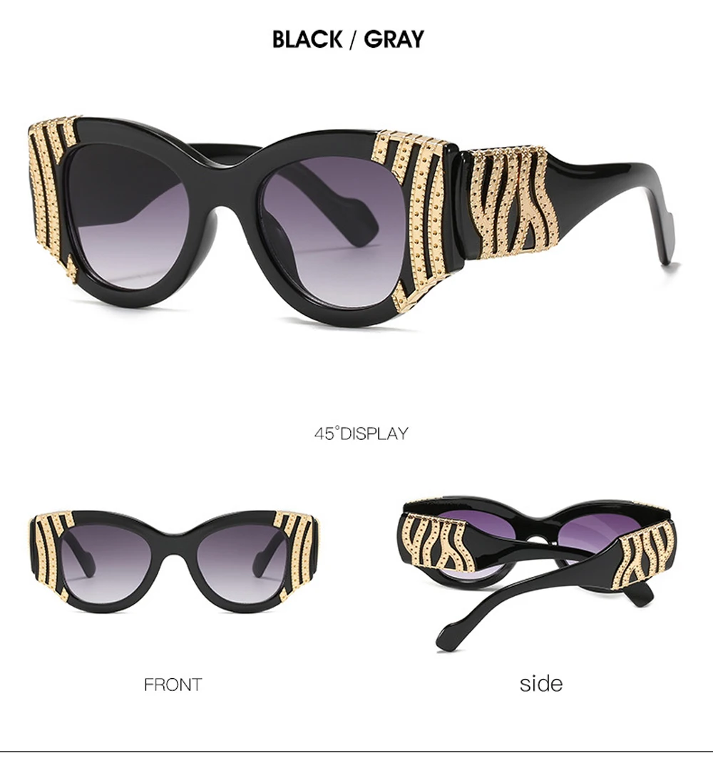 Klassische Sonnenbrille Männer Frauen Trend Sonnenbrille Schlange Muster Reise Vintage Retro Oculos Shades Weibliche UV400 Gafas De Sol – Detail 11