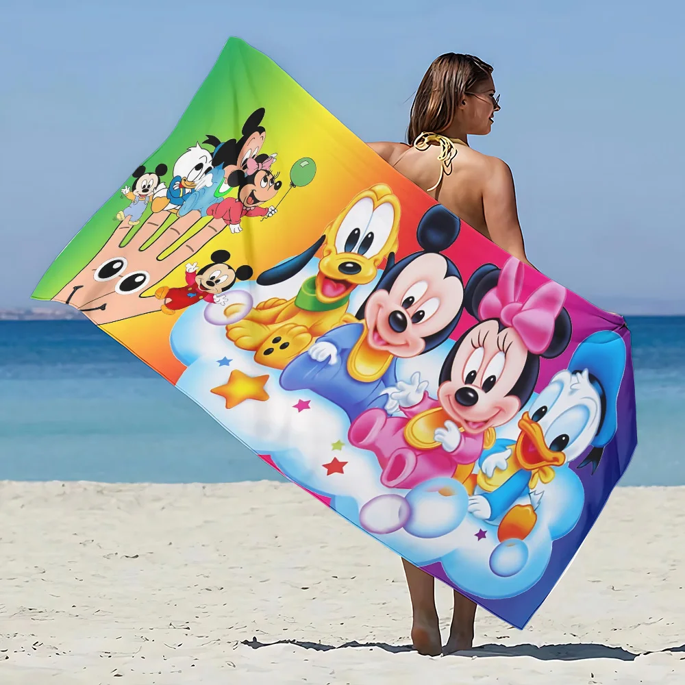 Disney Mickey Beach Towel Microfiber Sand Free Quick Dry Soft Sandproof Pool Towels Gift for Women Travel Gym Shower Camping