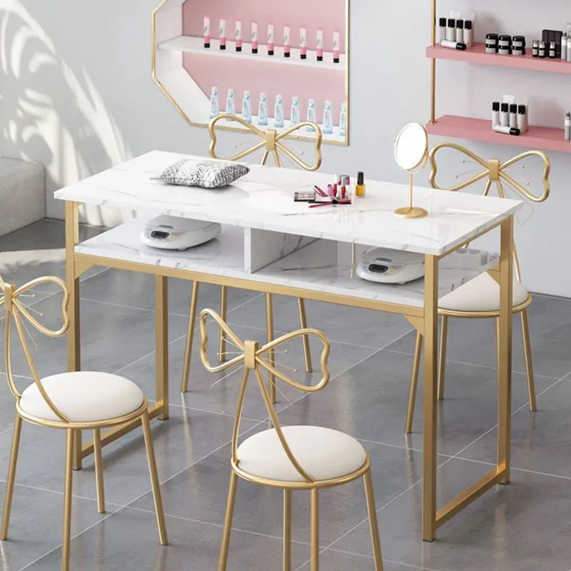 Light luxury double manicure table Internet celebrity manicure table ins economical manicure shop table