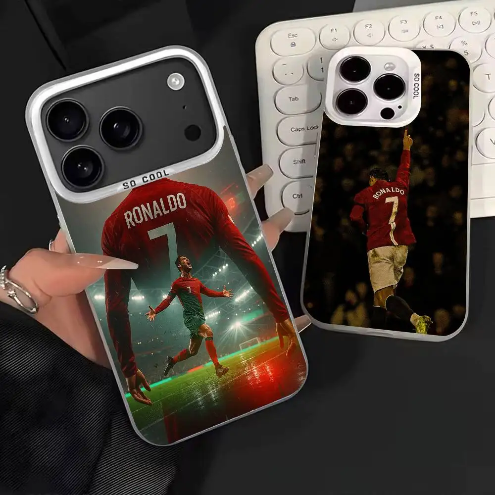 

Sports Star CR7 C-Cristiano R-Ronaldo Phone Case For iPhone 17,16,15,14,13,12,11,Mini,Pro,E,MAX White Matte Shockproof Cover