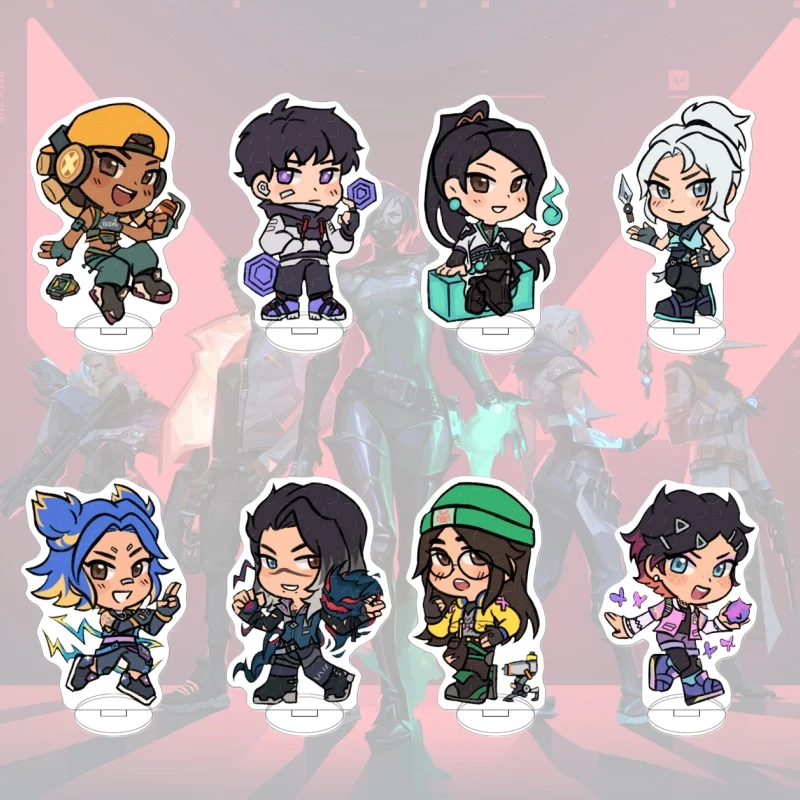 

10cm Hot Game Valorant Acrylic Standee Anime Mini Character Display Model Figurine Cosplay Gift