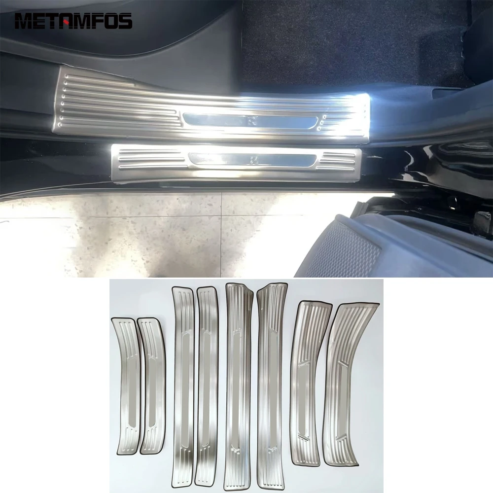 

For Toyota Rav4 Rav 4 Fuel 2026 2027 Steel Inner Outer Door Sill Scuff Plate Welcome Pedal Entry Guard Accessories Car Syling