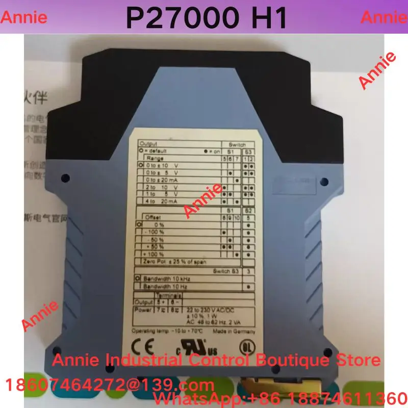 Second-hand test OK   Original genuine Knick isolation amplifier P27000H1 P27000 H1