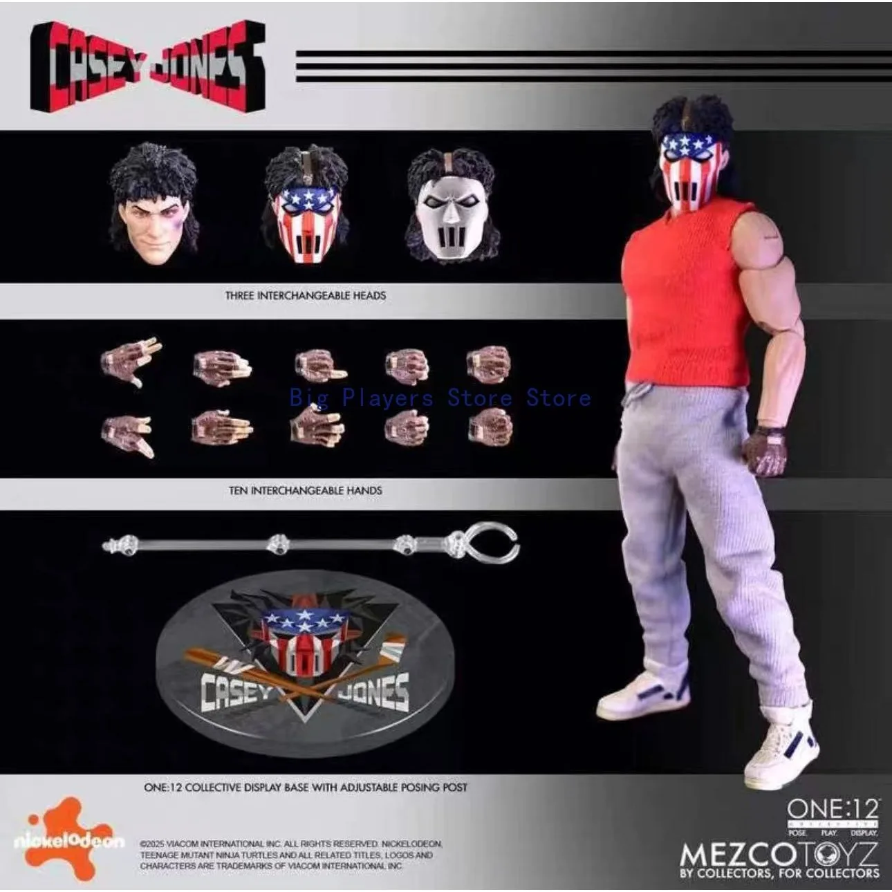 Mezco Casey Jones Teenage Mutant Ninja Turtles Baseball Man Ant 1:12 pop 6-inch beweegbare figuur - afbeelding 2