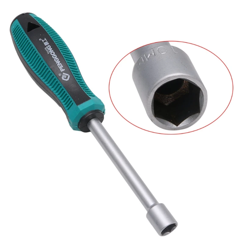 Metal Socket Driver Wrench Screwdriver Nut for Key Nutdriver Hand Tool 13mm