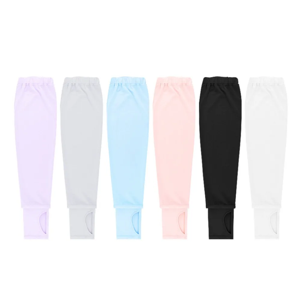 حماية الذراع قابلة للتنفس، أكمام طويلة من الحرير الجليدي، أغطية ذراع مرنة واقية من الشمس، قفازات ركوب الدراجات العازلة للأشعة فوق البنفسجية للقيادة #5