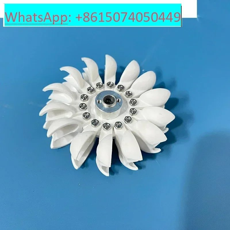 

High Efficiency Pelton Impeller Impact Water Wheel Bucket Tray DIY Hydro Generator Lightweight and Robust