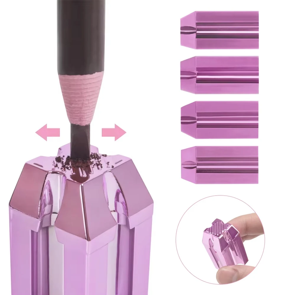 Black/Purple Eyebrow Pencil Sharpener for Eyebrows Makeup Profiler Pen Tool 1pcs Microblading Tattoo Sharpening Tip Thin Tools