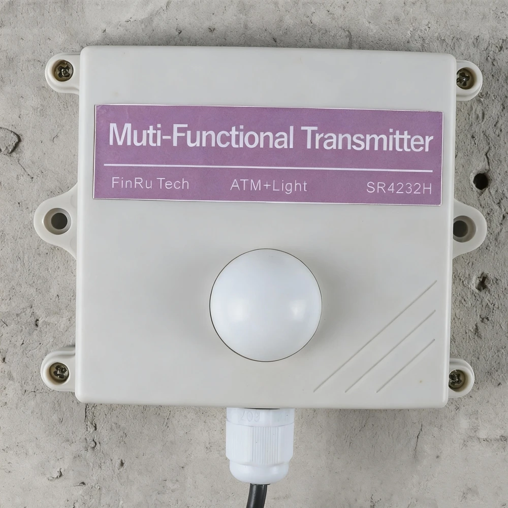 

Weatherproof RS485 Barometric Pressure Outdoor Illuminance Transmitter for Smart Irrigation and Environmental Monitoring Systems