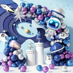 91pcs Astronaut Themed Balloon Party Garland Arch Kit, Aviation Anniversary Party, Birthday Party and Other Scene Decorations