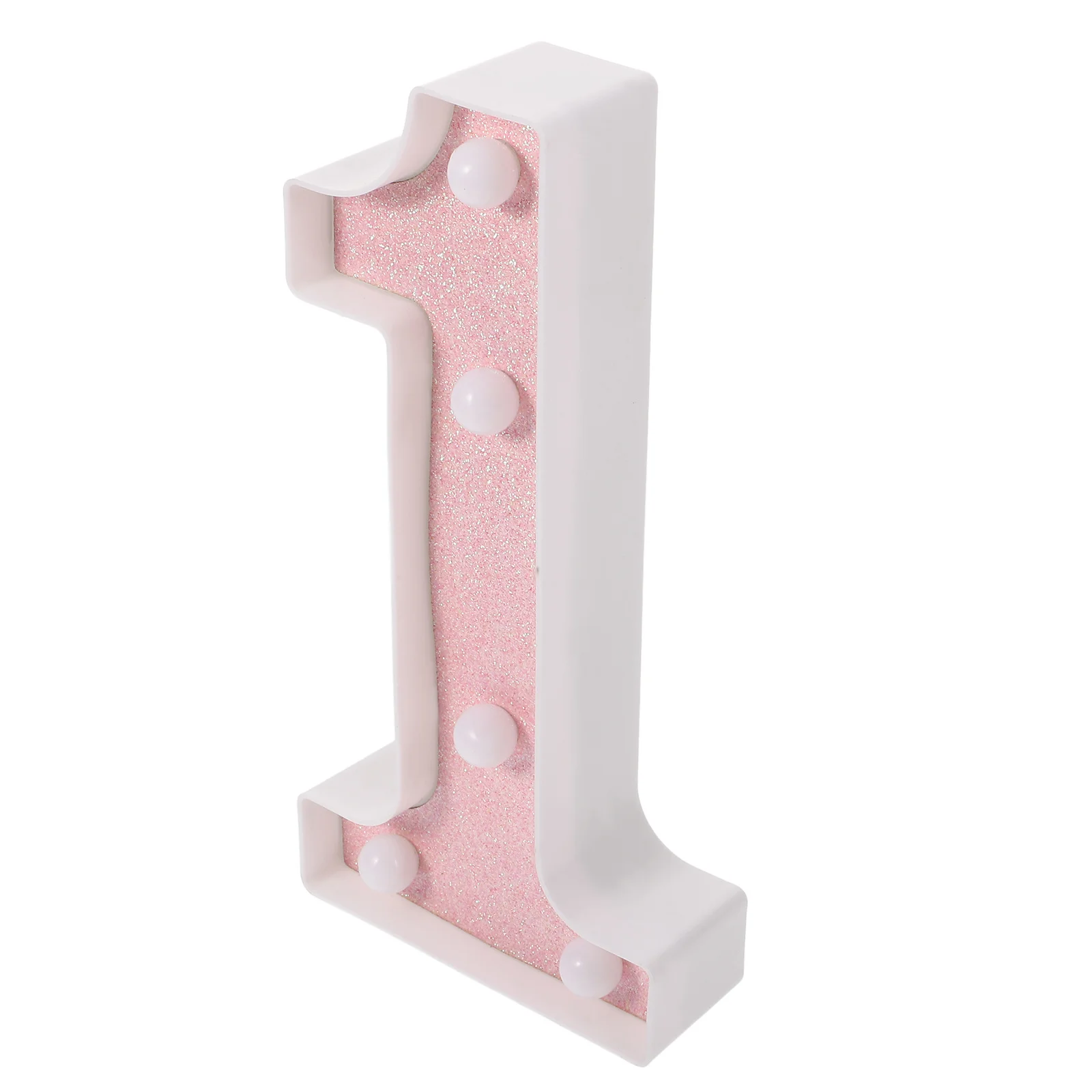 

Pink Light Up Number 1 Led Digital Lamp For Birthday Wedding Party Night Light Decor Marquee Numbers Decorative Glowing Lights