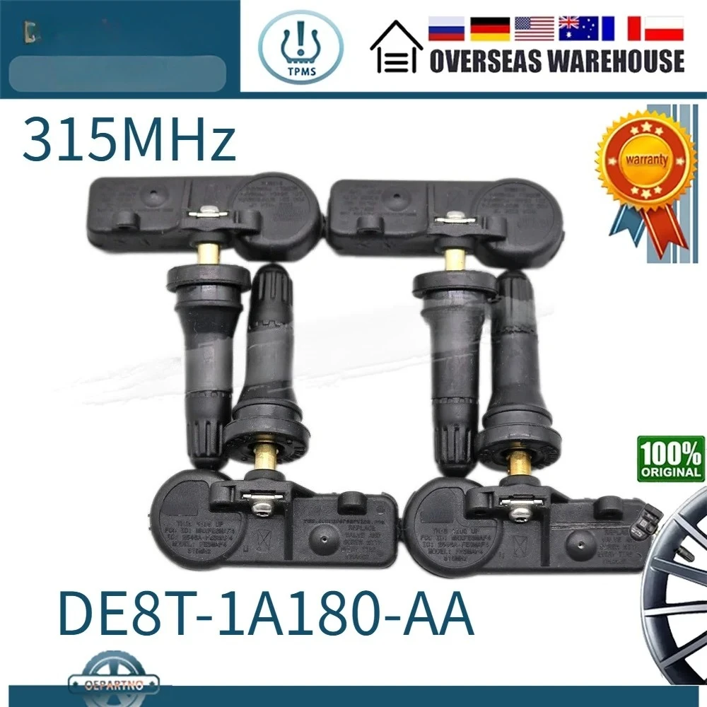 

4 шт. 2026 DE8T-1A180-AA 9L3Z1A189A 315 МГц ДАТЧИК TPMS МОНИТОР ДАВЛЕНИЯ В ШИНАХ ДЛЯ Ford Mustang Fusion Escape 2012-2013 гг.