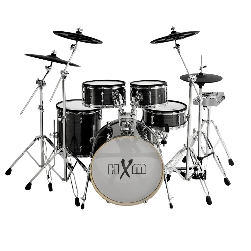 HXM Electronic Drum Professional Manufacture High-end Electronic Drum 9-piece Mesh Head Drum Set with 18