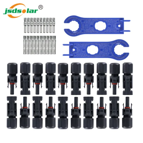 10 Pairs Solar Connector Male and Female 30A 1000V Solar Panel Cable Connector  Waterproof IP67 with Spanner for Home PV System