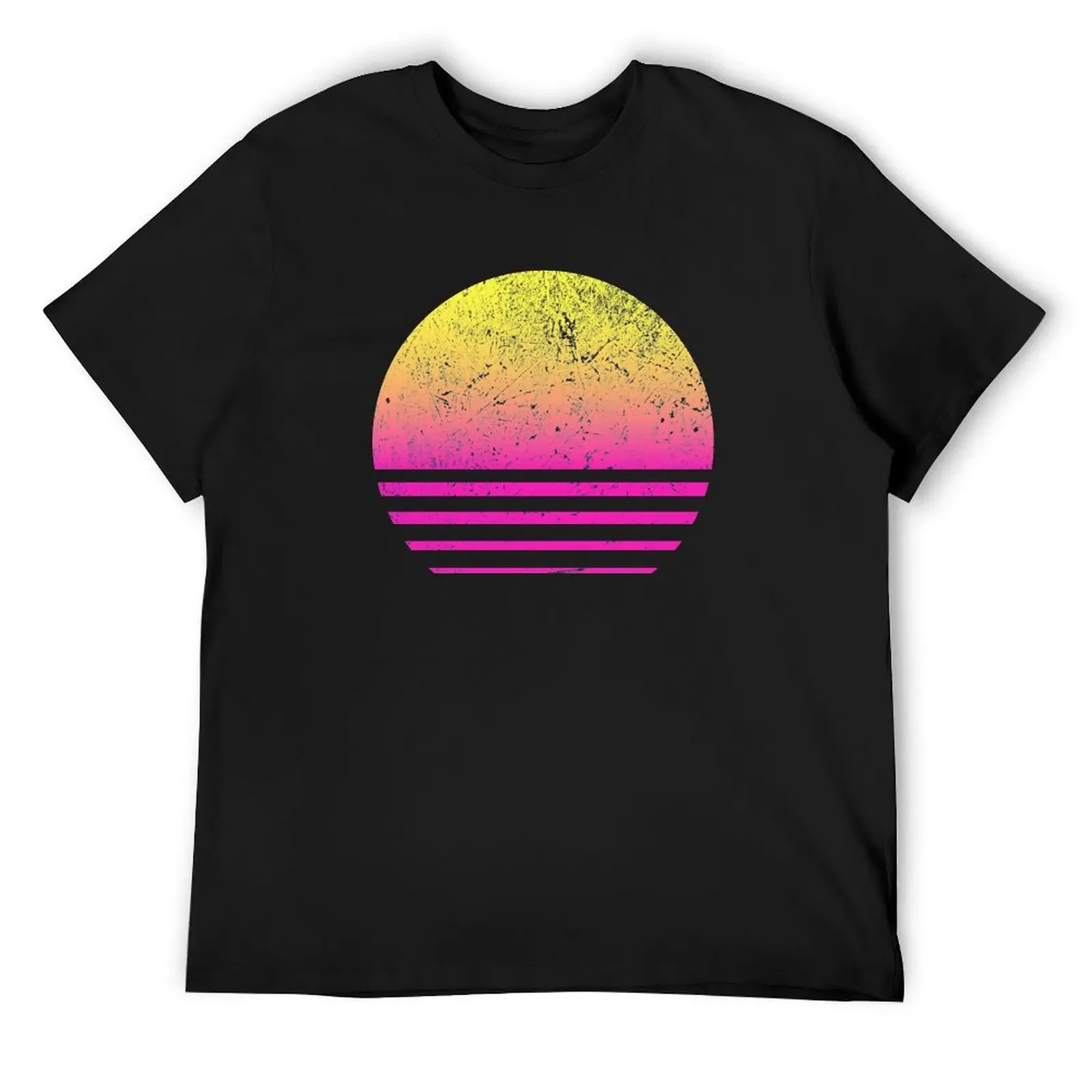 Outrun Retro Sun T-Shirt anime figures summer tops Anime t-shirt valentines clothes shirts graphic tee men