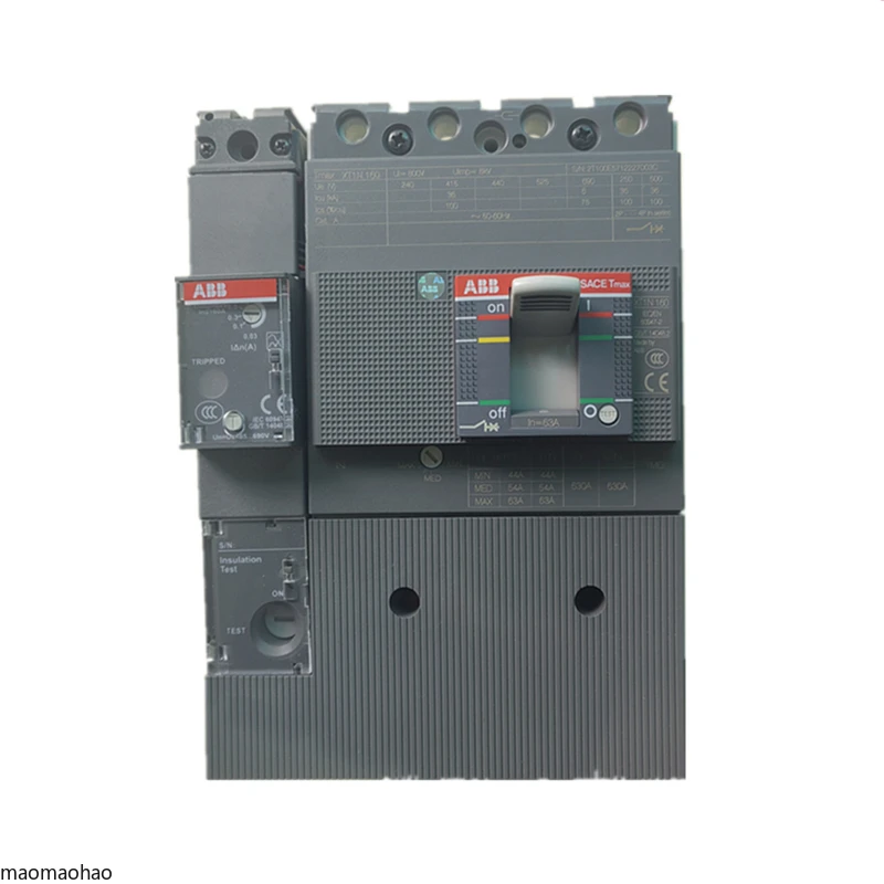 2025 قاطع دائرة حماية التسرب ABB XT3N250 XT1N160 4P 80A100A160A250A حماية التسرب مفتوح تمامًا