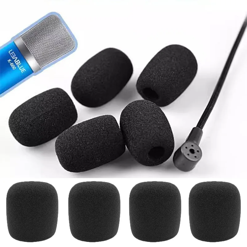 10PCS Capas de Espuma de Substituição para Microfone, Protetores de Microfone para Headset, Mini Para-brisas de Espuma para Microfone MKFPJ03