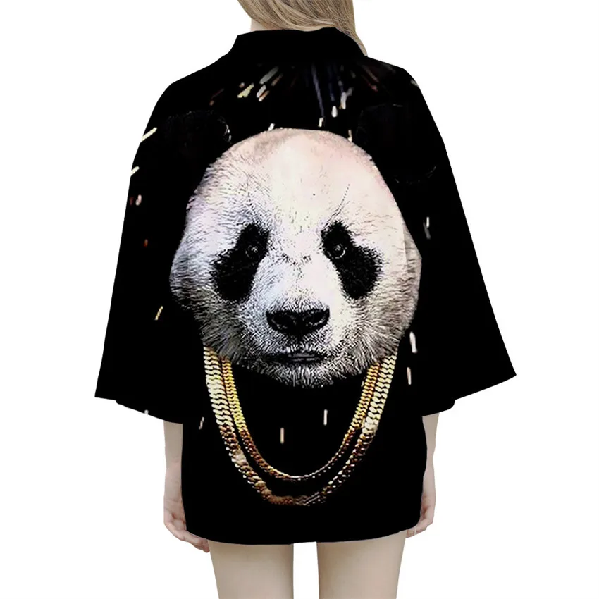 سترة كارتون باندا على الطراز الياباني كيمونو هاوري للرجال والنساء ملابس يابانية تقليدية ملابس آسيوية