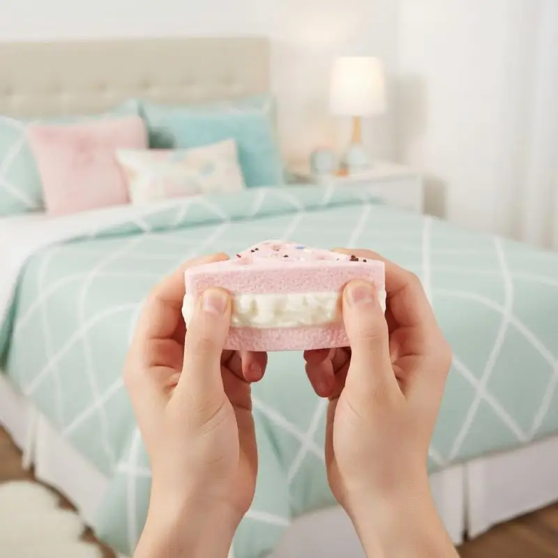 Cute Cake Shaped  Fidget Toy Soft Slow Rising Pastel Macaron Colors For Stress Relief Home Office Kids Play