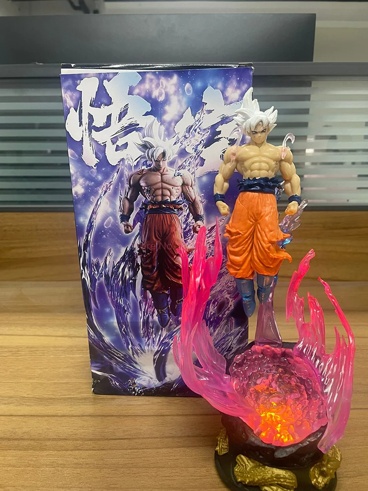 New Dragon Ball Son Goku 25cm Anime Figure Ultra Instinct Super Saiyan Figurine Statue Pvc Statue Model Ornament Collection Gift