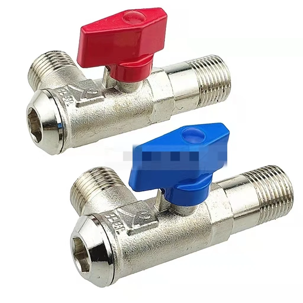 All copper filter triangle valve water heater right angle ball valve gas pipeline valve cold and hot water triangle 1/2 3/4