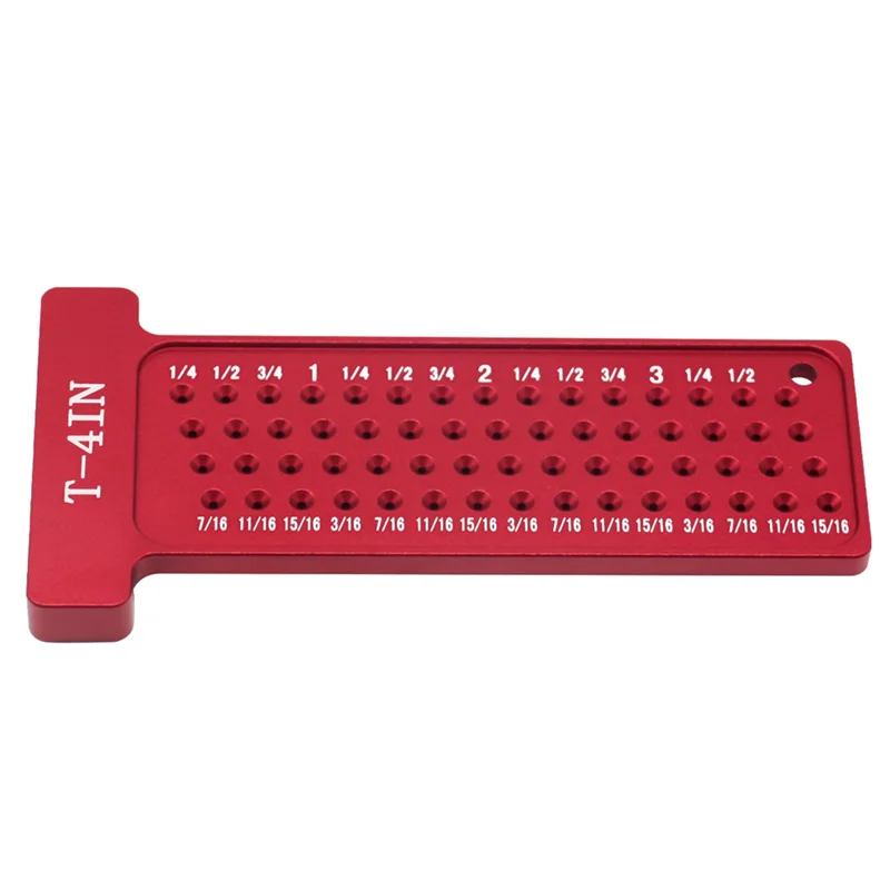 

Premium-1 PCS Aluminum Alloy Hole Positioning Scribing Gauge Woodworking Ruler Marking Gauge Measuring Tool Imperial Marking T-R