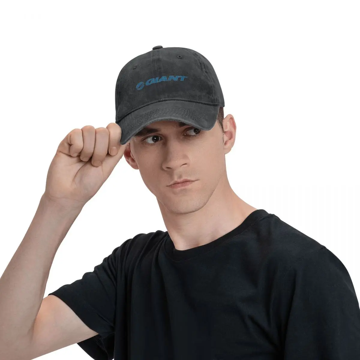 Giant Bike (3) Baseball Caps Fashion Denim Fabric Hats Outdoor Adjustable Casquette Hip Hop Baseball Cowboy Hat for Unisex