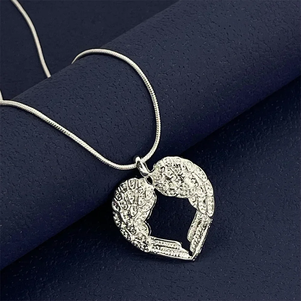 2024 New Design 925 Sterling Silver Snake Chain Heart-Shaped Pendant Necklace For Men And Women Wedding Engagement Party Gifts image 5