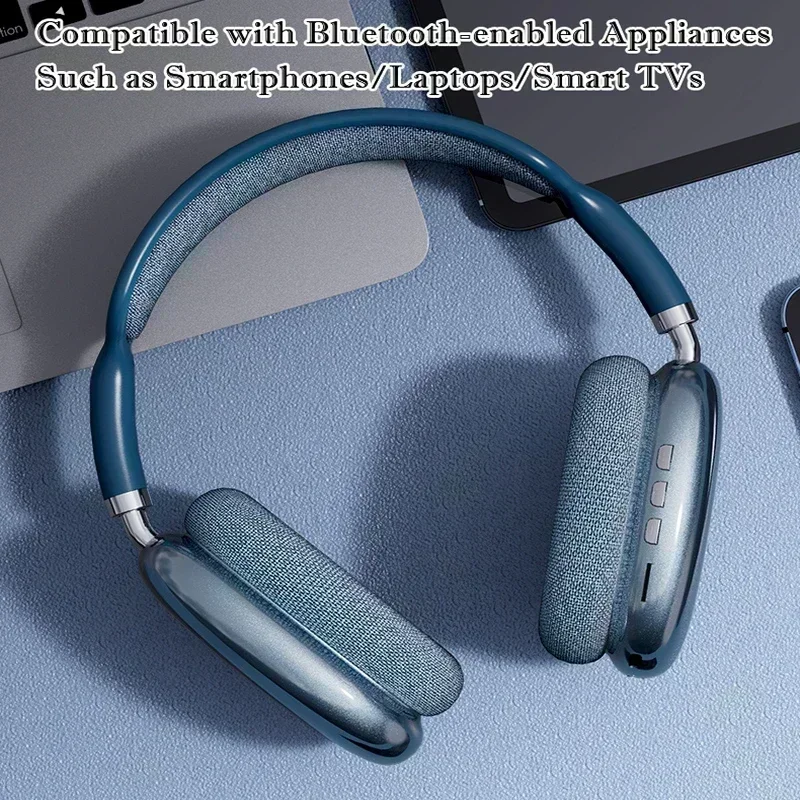 P9 Pro Max New with Card Slot Noise Canceling Wireless Bluetooth Headset with Microphone Over-Ear Sports Gaming Headset