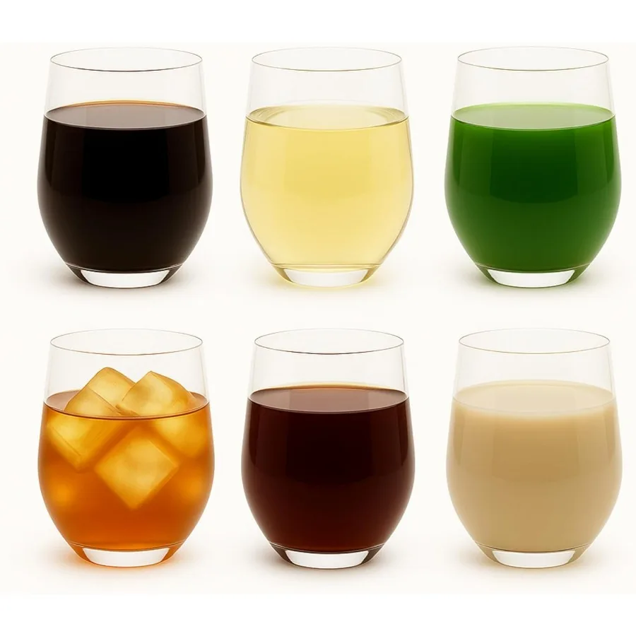 

Stemless Wine Glasses Set of 24 12 oz Perfect for Cocktails Red White Wine Scotch Juice and Water LeadFree Strong Crystal Glass