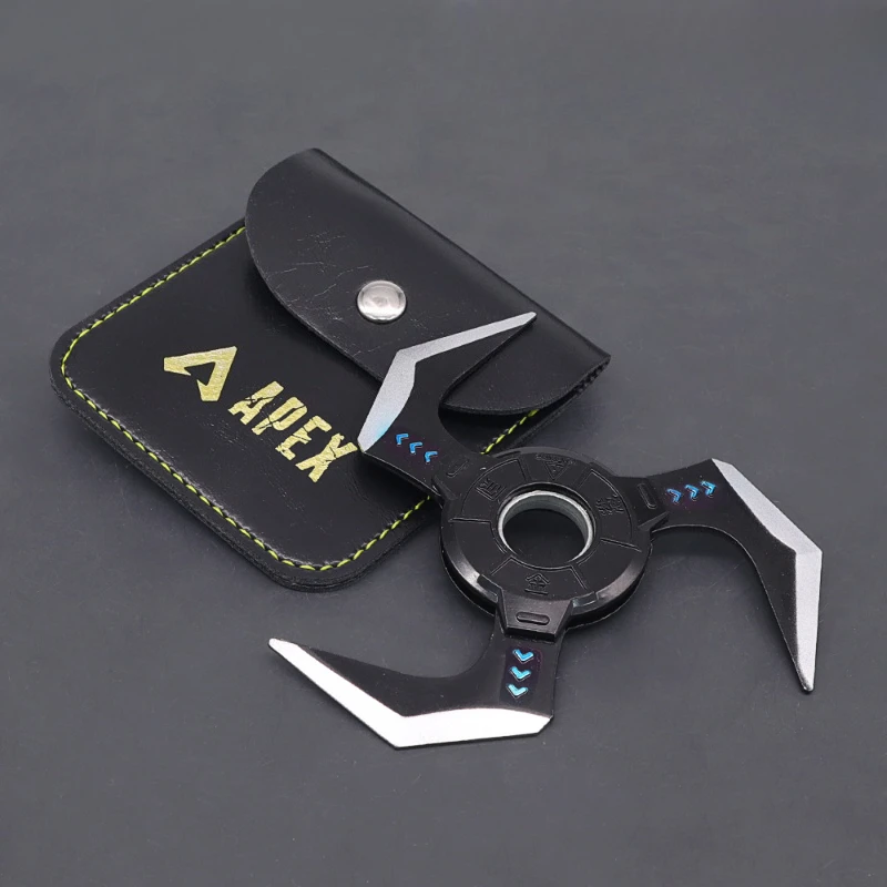 재고 있음 10cm 애니메이션 Apex Legends 전기 아크 스타 다트 게임 주변기기 무딘 칼날 검 무기 가죽 케이스 포함 어린이 선물용